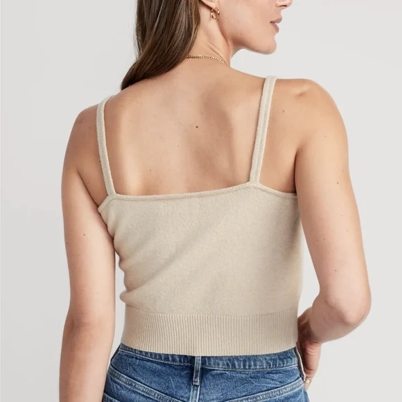 3X - Old Navy | Cozy Cropped Sweater Tank Top - Picture 7 of 8